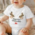 Baby Body kurzarm Rentier Rudolf XMAS Print Weihnachtsoutfit Newborn Einjährige Jungen & Mädchen Bio Baumwolle MoonWorks®preview