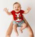 Baby Body kurzarm Weihnachten Schriftzug Santa Baby Weihnachtsoutfit für Mädchen & Jungen Bio Baumwolle MoonWorks®preview