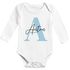 Baby Body Langarm Body personalisiert mit Monogramm Pastellfarben Namen Wunschname Geschenk Geburt Bio-Baumwolle SpecialMe®preview