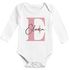 Baby Body Langarm Body personalisiert mit Monogramm Pastellfarben Namen Wunschname Geschenk Geburt Bio-Baumwolle SpecialMe®preview