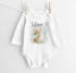 Baby Body Langarm personalisiert mit Namen Bär Hase Fuchs Tiermotive mit Wunschname Geschenk Geburt Bio-Baumwolle SpecialMe®preview