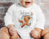 Baby Body Langarm personalisiert mit Namen Bär Hase Fuchs Tiermotive mit Wunschname Geschenk Geburt Bio-Baumwolle SpecialMe®preview