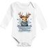 Baby Body Langarm personalisiert mit Namen und Spruch Frohe Weihnachten Tiermotive Babygeschenk Bio-Baumwolle SpecialMe®preview