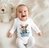 Baby Body Langarm personalisiert mit Namen und Spruch Frohe Weihnachten Tiermotive Babygeschenk Bio-Baumwolle SpecialMe®preview