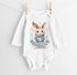 Baby Body Langarm personalisiert mit Namen und Spruch Frohe Weihnachten Tiermotive Babygeschenk Bio-Baumwolle SpecialMe®preview