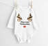 Baby Body langarm Weihnachten Rentier Rudolf XMAS Print Weihnachtsoutfit Newborn Einjährige Jungen & Mädchen Bio-Baumwolle MoonWorks®preview