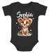 Baby Body Mädchen mit Namen personalisierbar kleiner Löwe Tiermotiv Namensgeschenke Geburt Bio Baumwolle SpecialMe®preview