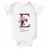 Baby Body Mädchen personalisiert Monogramm Buchstabe Initiale Florales Design Wunschname Geschenk Geburt Bio-Baumwolle SpecialMe®preview