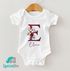 Baby Body Mädchen personalisiert Monogramm Buchstabe Initiale Florales Design Wunschname Geschenk Geburt Bio-Baumwolle SpecialMe®preview