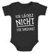 Baby Body mit lustigem Spruch Ich lächle nicht Ich drücke! Bio-Baumwolle Jungen & Mädchen MoonWorks®preview