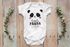 Baby Body mit Namen bedrucken lassen Aufschrift littel Panda Wunschname kurzarm Bio Baumwolle SpecialMe®preview