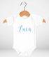 Baby Body mit Namen bedrucken lassen eigener Name Wunschname kurzarm Bio Baumwolle SpecialMe®preview