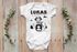 Baby Body mit Namen bedrucken lassen Fuchs Scandi-Design Tiermotiv Geschenk Geburt kurzarm Bio Baumwolle SpecialMe®preview