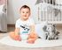 Baby Body mit Namen bedrucken lassen Hase Superheld personalisierbares Geschenk Geburt kurzarm Bio Baumwolle SpecialMe®preview