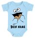 Baby Body mit Namen bedrucken lassen Krümelmonster Keks Cookie Monster personalisierbares Geschenk kurzarm Moonworks®preview