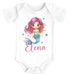 Baby Body mit Namen bedrucken lassen Meerjungfrau Babygeschenke personalisiert kurzarm Bio Baumwolle SpecialMe®preview