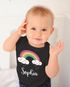 Baby Body mit Namen bedrucken lassen Motiv Regenbogen Wolke Herz kurzarm Bio Baumwolle SpecialMe®preview