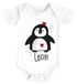 Baby Body mit Namen bedrucken lassen Tiermotive little Fox Fuchs Pinguin Panda personalisiert kurzarm Bio Baumwolle SpecialMe®preview