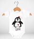 Baby Body mit Namen bedrucken lassen Tiermotive little Fox Fuchs Pinguin Panda personalisiert kurzarm Bio Baumwolle SpecialMe®preview