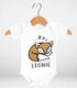 Baby Body mit Namen bedrucken lassen Tiermotive little Fox Fuchs Pinguin Panda personalisiert kurzarm Bio Baumwolle SpecialMe®preview