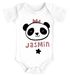 Baby Body mit Namen bedrucken lassen Tiermotive little Fox Fuchs Pinguin Panda personalisiert kurzarm Bio Baumwolle SpecialMe®preview