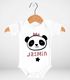 Baby Body mit Namen bedrucken lassen Tiermotive little Fox Fuchs Pinguin Panda personalisiert kurzarm Bio Baumwolle SpecialMe®preview