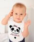 Baby Body mit Namen bedrucken lassen Tiermotive little Fox Fuchs Pinguin Panda personalisiert kurzarm Bio Baumwolle SpecialMe®preview