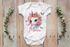 Baby Body mit Namen bedruckt Einhorn Motiv personalisierbar Geschenk Geburt Taufe kurzarm Bio Baumwolle SpecialMe®preview