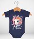 Baby Body mit Namen bedruckt Einhorn Motiv personalisierbar Geschenk Geburt Taufe kurzarm Bio Baumwolle SpecialMe®preview