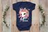 Baby Body mit Namen bedruckt Einhorn Motiv personalisierbar Geschenk Geburt Taufe kurzarm Bio Baumwolle SpecialMe®preview