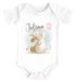 Baby Body mit Namen Tiermotive Bär Hase Fuchs personalisierte Geschenke für Neugeborene kurzarm Bio Baumwolle SpecialMe®preview