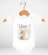 Baby Body mit Namen Tiermotive Bär Hase Fuchs personalisierte Geschenke für Neugeborene kurzarm Bio Baumwolle SpecialMe®preview