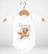 Baby Body mit Namen Tiermotive Bär Hase Fuchs personalisierte Geschenke für Neugeborene kurzarm Bio Baumwolle SpecialMe®preview