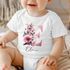 Baby Body mit Namen und Monogramm Blumendesign Wunschname Geschenk Geburt Bio-Baumwolle SpecialMe®preview