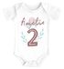 Baby Body mit Namen und Zahl Alter 1 2 Geschenk zum Geburtstag Luftballons SpecialMe®preview