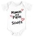 Baby Body mit Spruch Mamas/Papas Schatz mit Herzen Bio-Baumwolle Jungen & Mädchen MoonWorks®preview