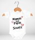 Baby Body mit Spruch Mamas und Papas Schatz mit Herzen Bio-Baumwolle Jungen & Mädchen MoonWorks®preview