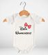 Baby Body mit Wunschtext bedrucken lassen eigene Worte eigener Text personaliert kurzarm Bio Baumwolle SpecialMe®preview