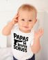 Baby Body Papas bester Schuss Pistole Herz Papa-Sprüche lustig Bio-Baumwolle Jungen & Mädchen MoonWorks®preview