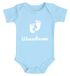 Baby Body personalisierbar mit Namen Babyfüßchen Wunschname personalisierte Geschenke Geburt kurzarm Bio Baumwolle SpecialMe®preview