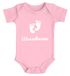 Baby Body personalisierbar mit Namen Babyfüßchen Wunschname personalisierte Geschenke Geburt kurzarm Bio Baumwolle SpecialMe®preview