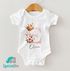 Baby Body personalisiert Monogramm Namen Initiale Blumen Krone Geschenk Geburt Bio-Baumwolle SpecialMe®preview