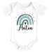 Baby Body Regenbogen Herz Design mit Namen personalisiert | Boho Style | Mädchen Jungen kurzarm Bio Baumwolle SpecialMe®preview