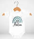 Baby Body Regenbogen Herz Design mit Namen personalisiert | Boho Style | Mädchen Jungen kurzarm Bio Baumwolle SpecialMe®preview