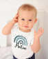 Baby Body Regenbogen Herz Design mit Namen personalisiert | Boho Style | Mädchen Jungen kurzarm Bio Baumwolle SpecialMe®preview