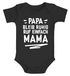 Baby Body Spruch lustig Papa bleib ruhig ruf einfach Mama/Oma Bio-Baumwolle Jungen & Mädchen MoonWorks®preview