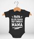 Baby Body Spruch lustig Papa bleib ruhig ruf einfach Mama/Oma Bio-Baumwolle Jungen & Mädchen MoonWorks®preview