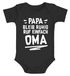 Baby Body Spruch lustig Papa bleib ruhig ruf einfach Mama/Oma Bio-Baumwolle Jungen & Mädchen MoonWorks®preview