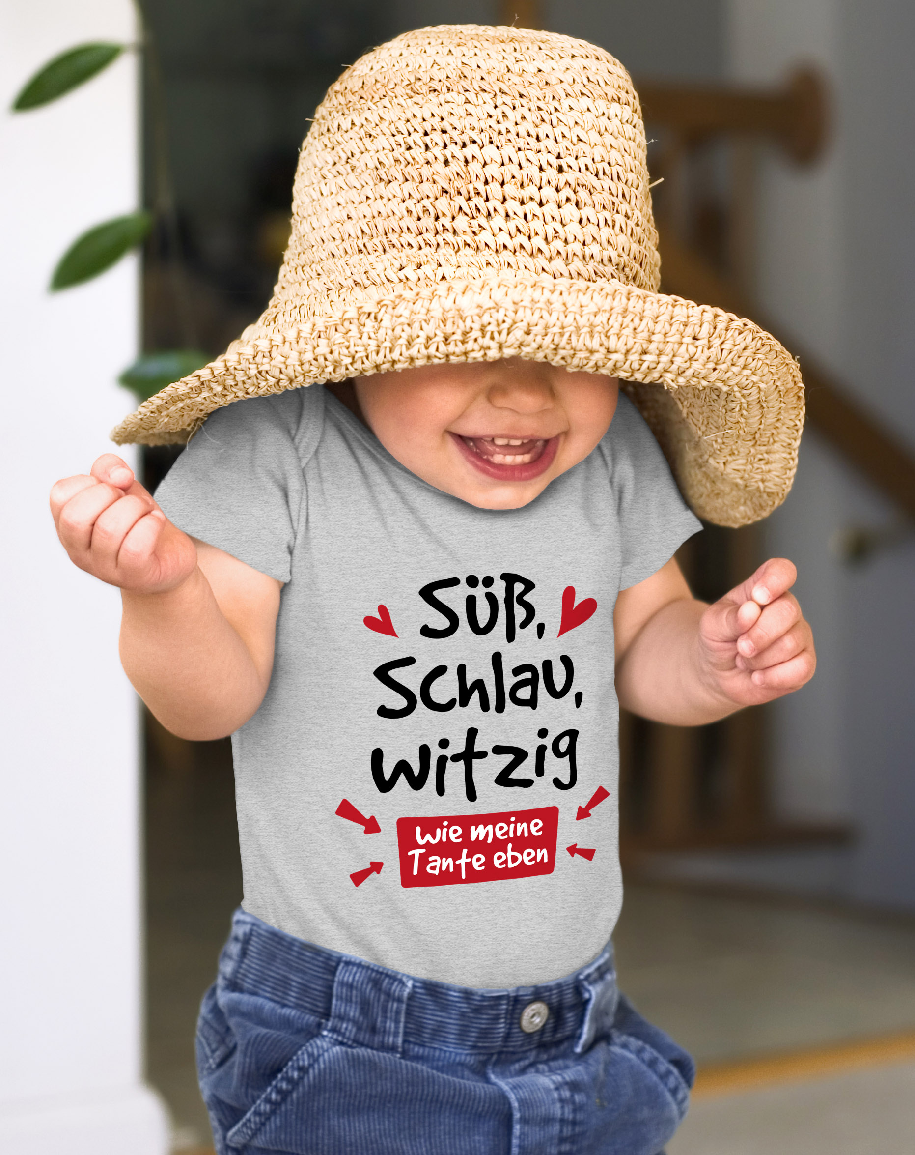 Baby T-Shirt „Ich Habe Die Beste Tante Der Welt“ – Schwarz, Kurzärmlig | Aus Baumwolle, Mit Druckknöpfen