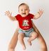 Baby Body Weihnachten Buchstabe Initiale  personalisiert mit Namen Babygeschenk Bio-Baumwolle SpecialMe®preview